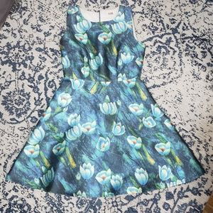 Floral Print Fit and Flare Dress